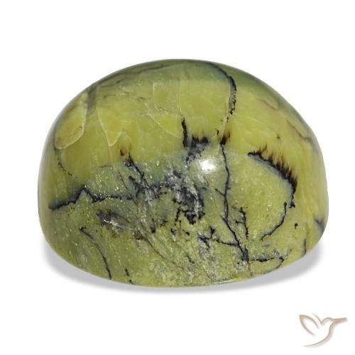 Ópalo verde natural de 28,96 ct, corte cojín, opaco