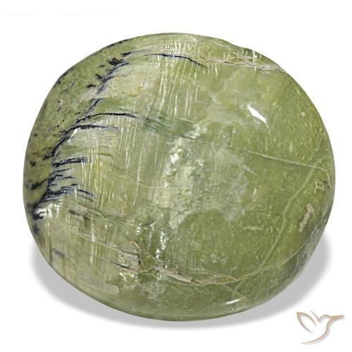 Ópalo verde natural de 25,90 ct, corte cojín, opaco