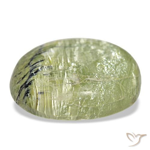Ópalo verde natural de 25,90 ct, corte cojín, opaco