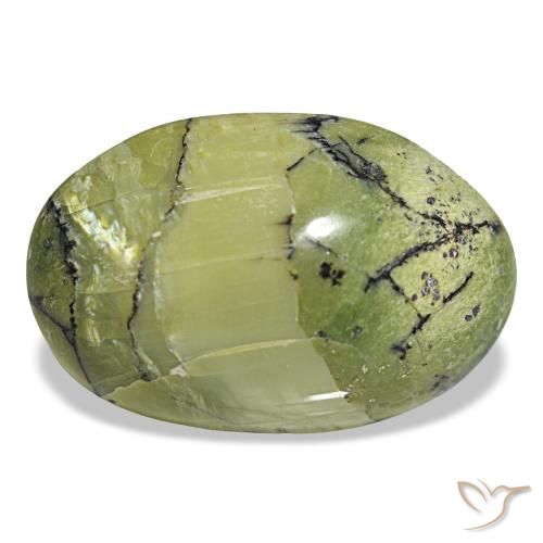 Ópalo verde natural de 10,18 ct, corte óvalo, opaco