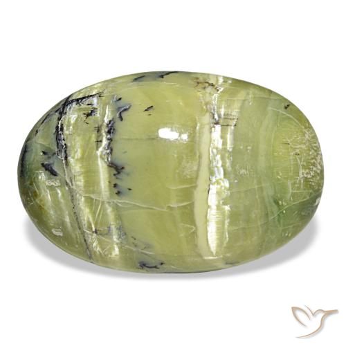 Ópalo verde natural de 7,08 ct, corte óvalo, opaco