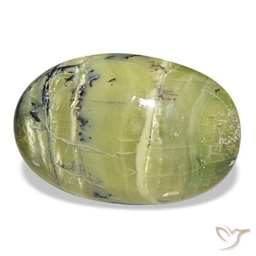 Ópalo verde natural de 7,08 ct, corte óvalo, opaco