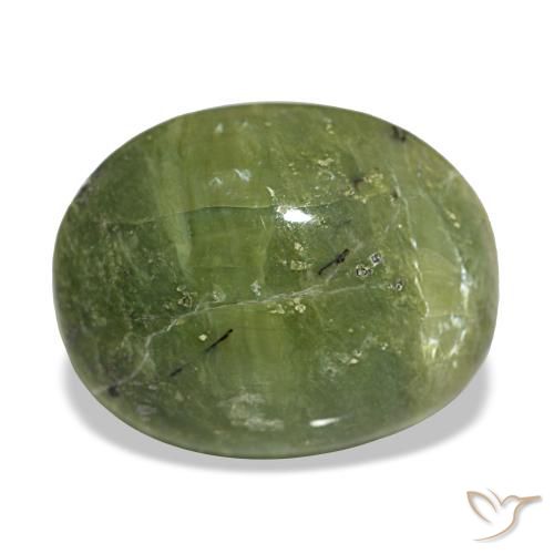 3.42ct Natural Verde militar Ópalo, Ovalado, Opaco, Photo A