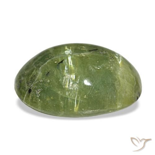 Ópalo verde natural de 3,42 ct, corte óvalo, opaco