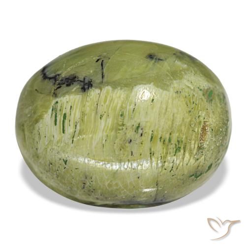 Ópalo verde natural de 8,06 ct, corte óvalo, opaco