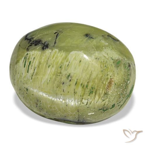 Ópalo verde natural de 8,06 ct, corte óvalo, opaco