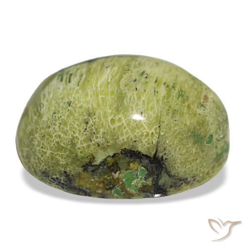 Ópalo verde natural de 8,06 ct, corte óvalo, opaco