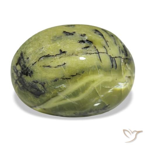 Ópalo verde natural de 5,74 ct, corte óvalo, opaco