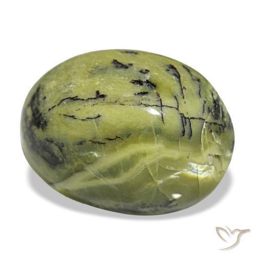 Ópalo verde natural de 5,74 ct, corte óvalo, opaco