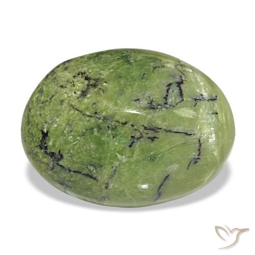 Ópalo verde natural de 5,72 ct, corte óvalo, opaco