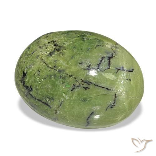 Ópalo verde natural de 5,72 ct, corte óvalo, opaco