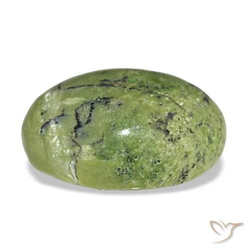 Ópalo verde natural de 5,72 ct, corte óvalo, opaco