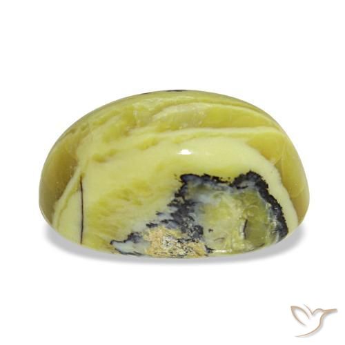 Ópalo verde natural de 3,73 ct, corte óvalo, opaco