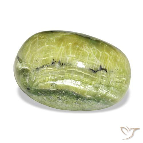 Ópalo verde natural de 12,02 ct, corte óvalo, opaco