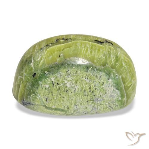 Ópalo verde natural de 12,02 ct, corte óvalo, opaco