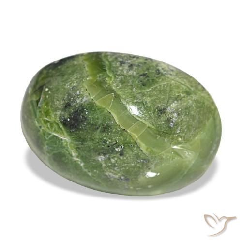 Ópalo verde natural de 9,74 ct, corte óvalo, opaco