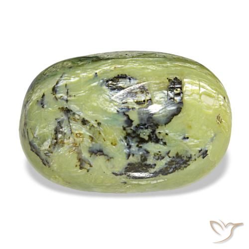 Ópalo verde natural de 9,57 ct, corte óvalo, opaco