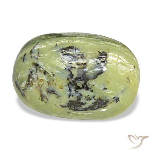 Ópalo verde natural de 9,57 ct, corte óvalo, opaco