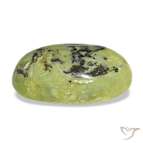 Ópalo verde natural de 9,57 ct, corte óvalo, opaco