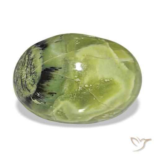 Ópalo verde natural de 8,39 ct, corte óvalo, opaco