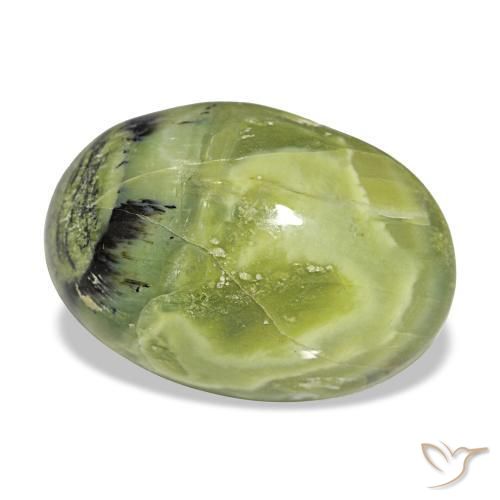 Ópalo verde natural de 8,39 ct, corte óvalo, opaco