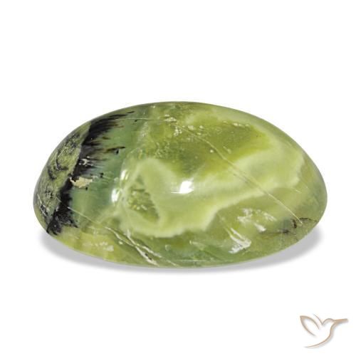 Ópalo verde natural de 8,39 ct, corte óvalo, opaco
