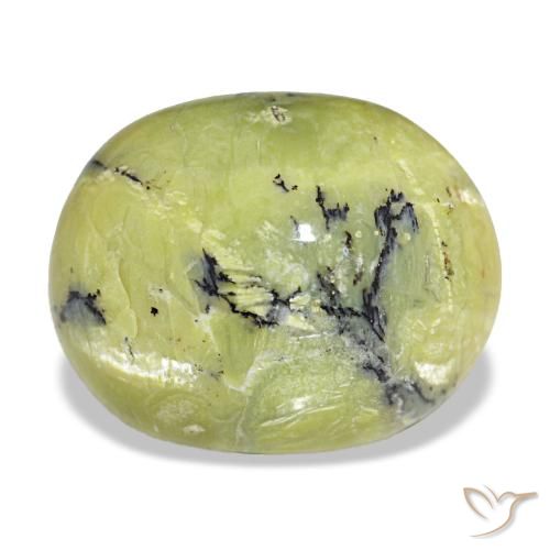 Ópalo verde natural de 8,96 ct, corte óvalo, opaco