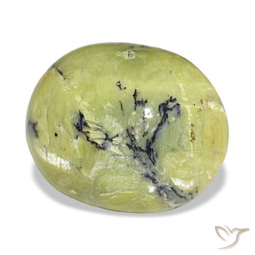 Ópalo verde natural de 8,96 ct, corte óvalo, opaco