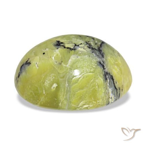 Ópalo verde natural de 8,96 ct, corte óvalo, opaco