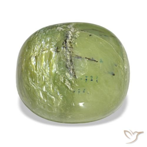 Ópalo verde natural de 6,79 ct, corte cojín, opaco