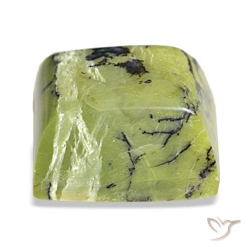 Ópalo verde natural de 21,06 ct, baguette, opaco