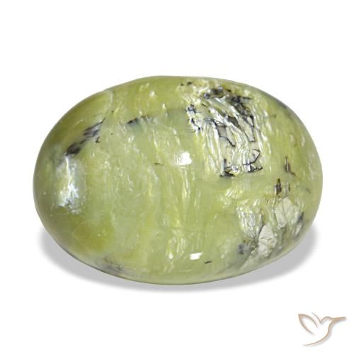 Ópalo verde natural de 6,67 ct, corte óvalo, opaco