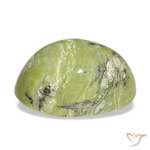 Ópalo verde natural de 6,67 ct, corte óvalo, opaco