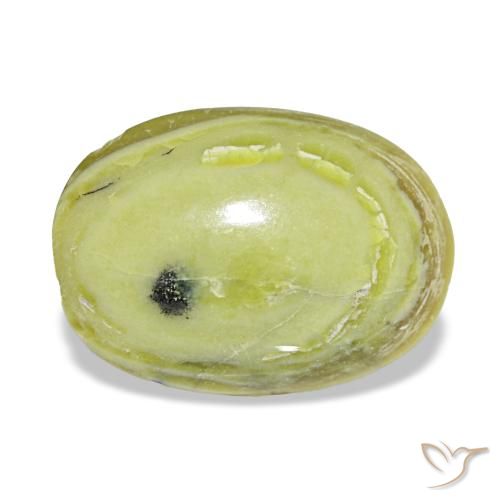 Ópalo verde natural de 3,02 ct, corte óvalo, opaco