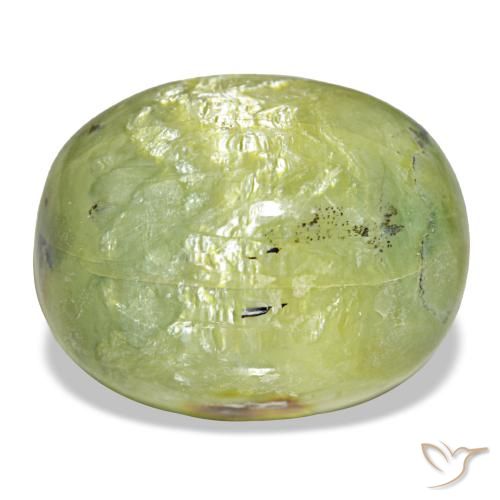 Ópalo verde natural de 21,69 ct, corte óvalo, opaco