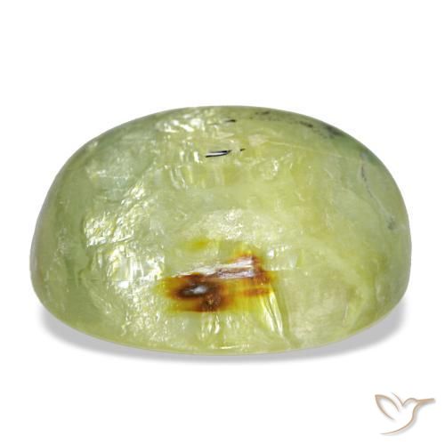 Ópalo verde natural de 21,69 ct, corte óvalo, opaco