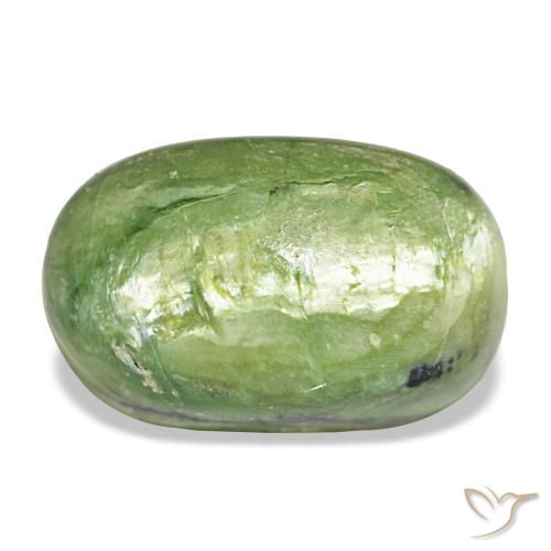 Ópalo verde natural de 11,06 ct, corte óvalo, opaco