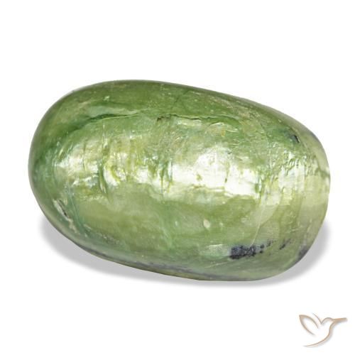 Ópalo verde natural de 11,06 ct, corte óvalo, opaco