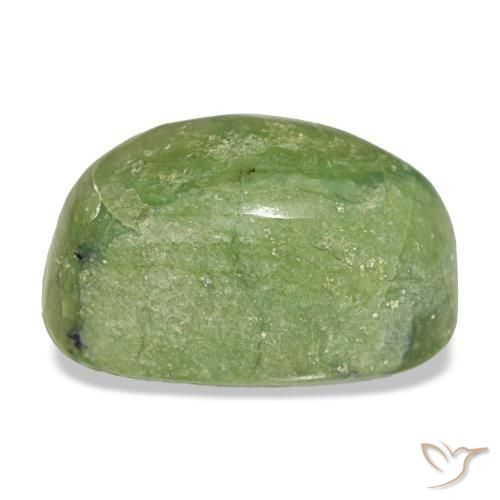 Ópalo verde natural de 11,06 ct, corte óvalo, opaco