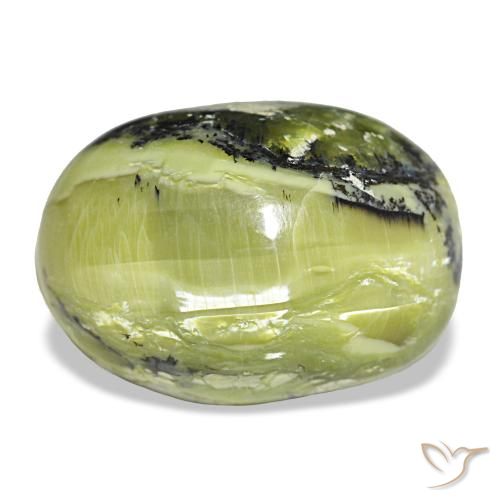 Ópalo verde natural de 17,06 ct, corte óvalo, opaco