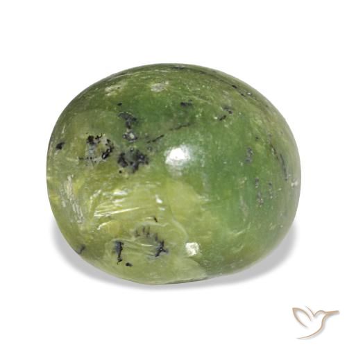 Ópalo verde natural de 3,41 ct, corte óvalo, opaco