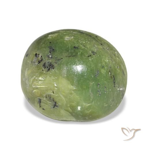 Ópalo verde natural de 3,41 ct, corte óvalo, opaco