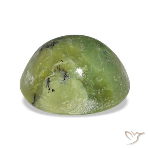 Ópalo verde natural de 3,41 ct, corte óvalo, opaco