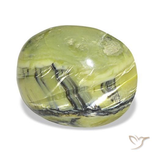 Ópalo verde natural de 6,94 ct, corte óvalo, opaco