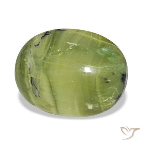 Ópalo verde natural de 7,07 ct, corte óvalo, opaco