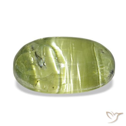 Ópalo verde natural de 7,07 ct, corte óvalo, opaco