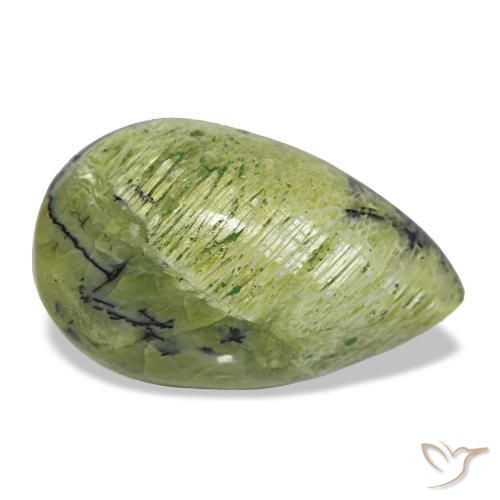 Ópalo verde natural de 6,21 ct, en forma de pera, opaco