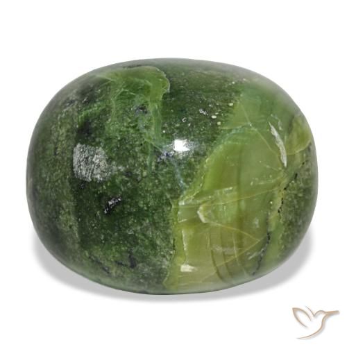 Ópalo verde natural de 22,98 ct, corte cojín, opaco