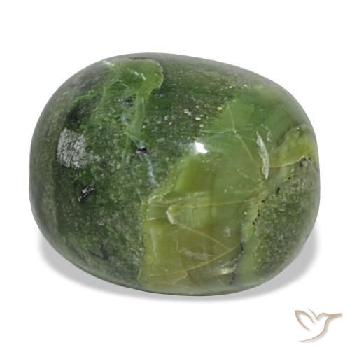 Ópalo verde natural de 22,98 ct, corte cojín, opaco