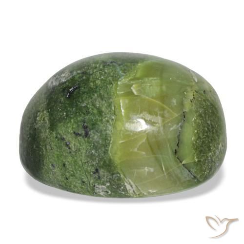 Ópalo verde natural de 22,98 ct, corte cojín, opaco